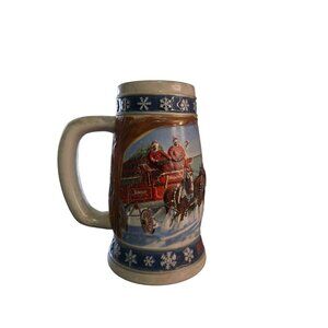 1995 Budweiser Holiday Stein Lighting The Way Home Clydesdales Christmas